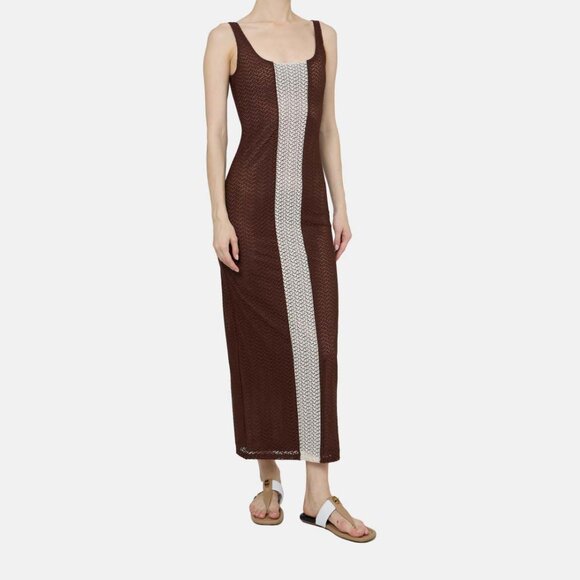 Palmacea | Fara Textured Nilo Brown Maxi Dress | NWT - Picture 10 of 15